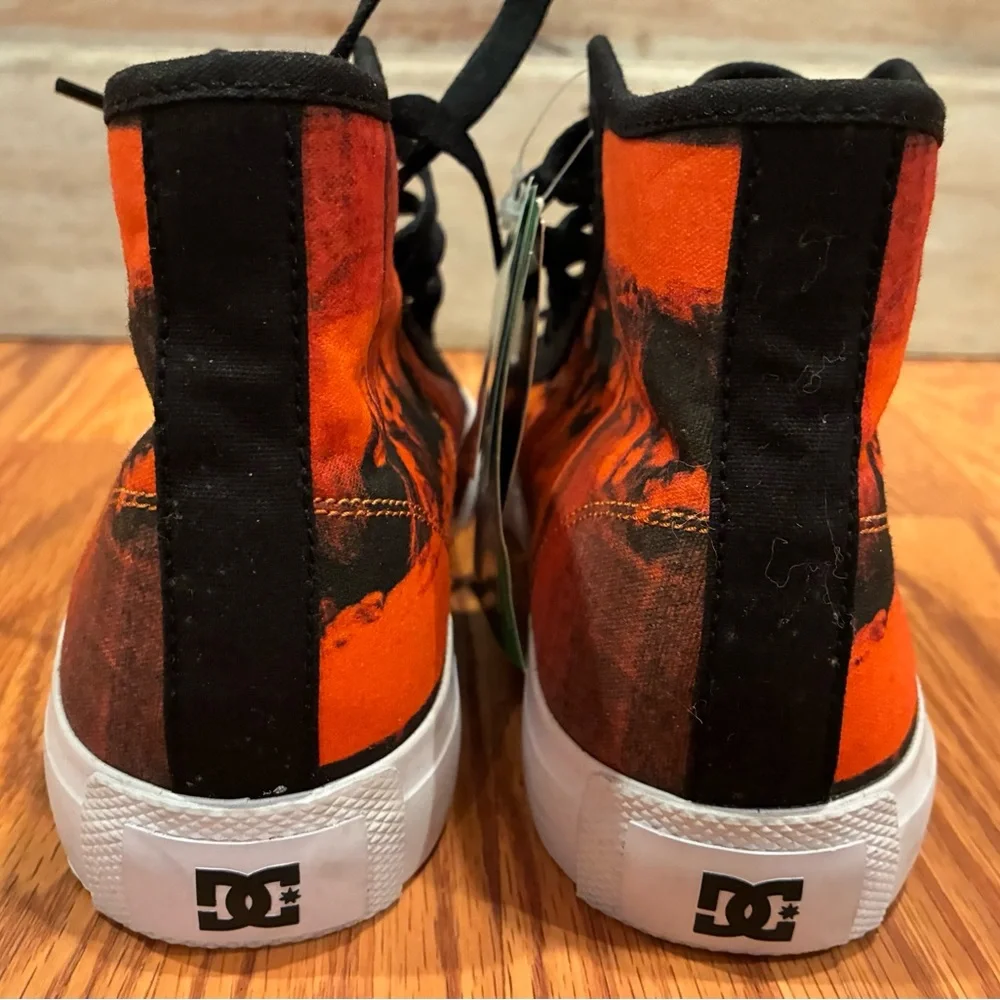 DC Shoes Andy Warhol Last Supper Manual Hi NWT Mens 6 Blk/Org High Top Sneakers